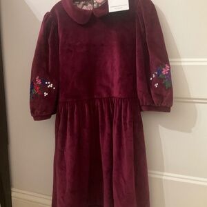 Paade mode Burgundy velvet holidays dress nwt size 8
